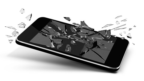 Herstelling van een gebroken scherm smartphone
